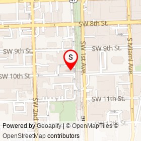Dunkin' on Southwest 1st Avenue, Miami Florida - location map