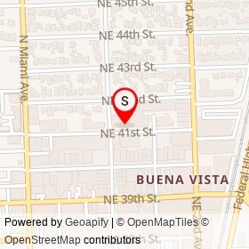 John Elliott on Northeast 41st Street, Miami Florida - location map