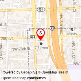 7-Eleven on Northwest 79th Street, Miami Florida - location map