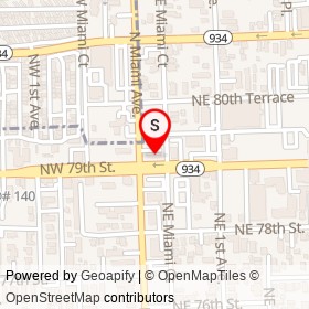 Exxon on Northeast 79th Street, Miami Florida - location map