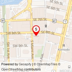 SLS LUX Brickell on South Miami Avenue, Miami Florida - location map