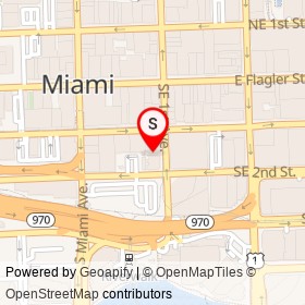 Meraki Greek Bistro on Southeast 1st Avenue, Miami Florida - location map