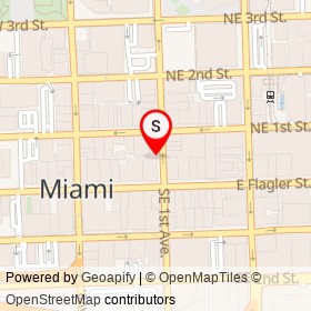 GVA BOX on Northeast 1st Avenue, Miami Florida - location map