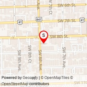 Little Caesars on Southwest 8th Avenue, Miami Florida - location map
