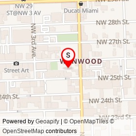 Wynwood Walls on Northwest 26th Street, Miami Florida - location map