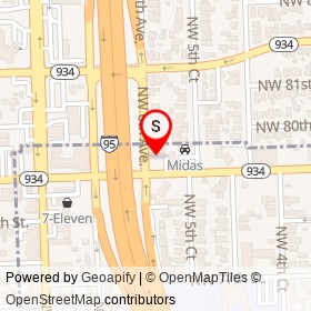 BP on Northwest 6th Avenue, Miami Florida - location map