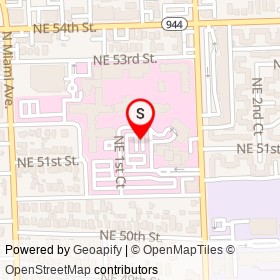 Miami Jewish Health Systems on Northeast 2nd Avenue, Miami Florida - location map