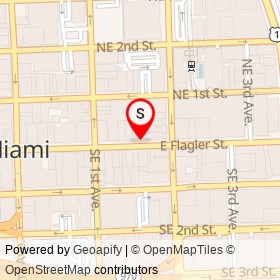 New York Bagel Deli on East Flagler Street, Miami Florida - location map
