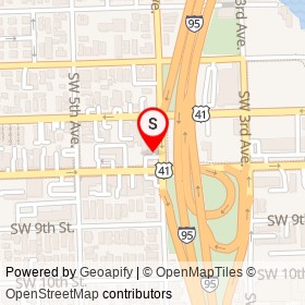 Shell on Southwest 4th Avenue, Miami Florida - location map