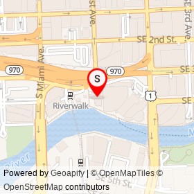River Park Hotel & Suites Downtown/Convention Center on Riverwalk, Miami Florida - location map