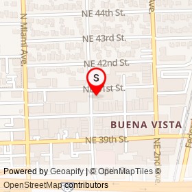 Tesla on Northeast 1st Avenue, Miami Florida - location map