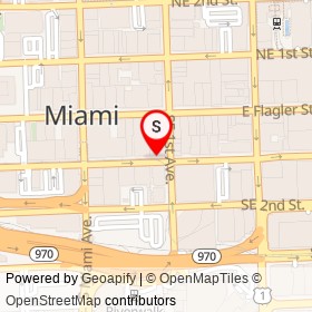 Cafe Galleria on Southeast 1st Street, Miami Florida - location map