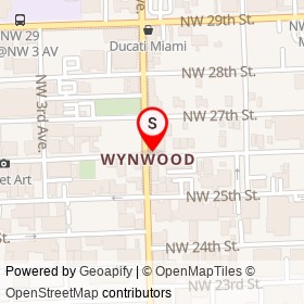 Wynwood Diner on Northwest 26th Street, Miami Florida - location map