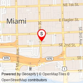 Wok Town on Southeast 1st Avenue, Miami Florida - location map