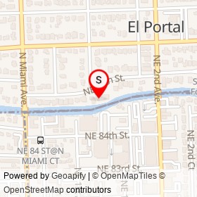 casa de loriel on Northeast 86th Street, El Portal Florida - location map