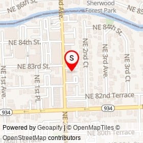 Sherwood's on Northeast 2nd Avenue, Miami Florida - location map
