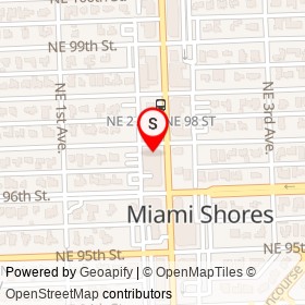 Chase on Northeast 2nd Avenue, Miami Shores Florida - location map