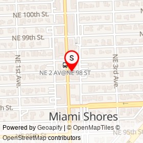 Flight on Northeast 2nd Avenue, Miami Shores Florida - location map