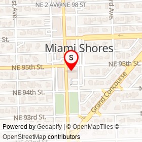 Bank of America on Northeast 2nd Avenue, Miami Shores Florida - location map