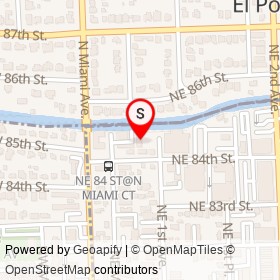 Little River Canoe Outposts on Northeast 84th Street, Miami Florida - location map