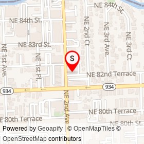 Pack Supermarket on Northeast 82nd Terrace, Miami Florida - location map