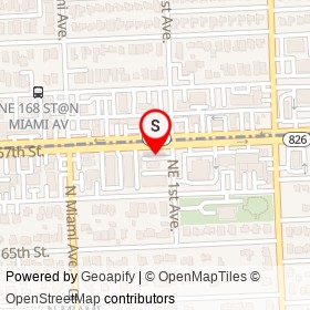 North Miami Beach Gas Station on Northeast 167th Street,  Florida - location map