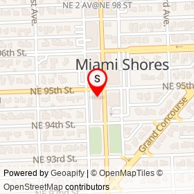 Starbucks on Northeast 2nd Avenue, Miami Shores Florida - location map