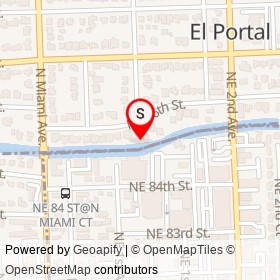 casa de Loriel on Northeast 86th Street, El Portal Florida - location map