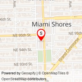 Subway on Northeast 2nd Avenue, Miami Shores Florida - location map
