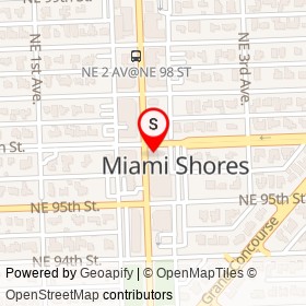 Dunkin' Donuts on Northeast 2nd Avenue, Miami Shores Florida - location map