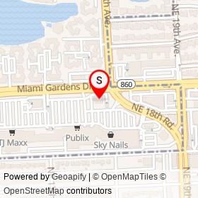 Wells Fargo on Miami Gardens Drive,  Florida - location map