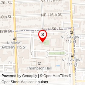 Pelican Theatre on Northeast 2nd Avenue, Miami Shores Florida - location map