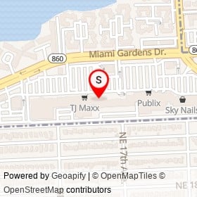 Dynasty Buffet on Northeast Miami Gardens Drive,  Florida - location map