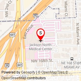 Jackson North Medical Center on Northwest 170th Street,  Florida - location map