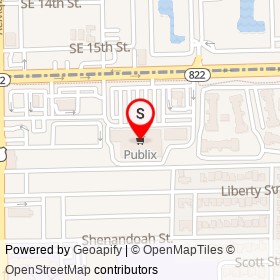 Publix on Thomas Street, Hollywood Florida - location map