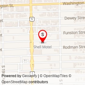 Shell Motel on Rodman Street, Hollywood Florida - location map