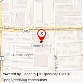 Home Depot on Pembroke Road, Miramar Florida - location map
