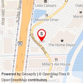 Wendy's on Oakwood Boulevard, Hollywood Florida - location map