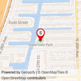 Waterview Park on , Hollywood Florida - location map