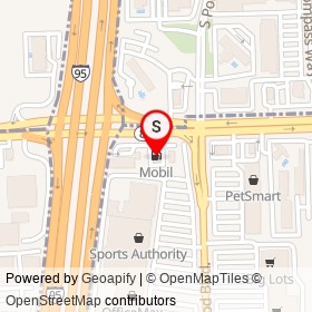 Mobil on Stirling Road, Hollywood Florida - location map