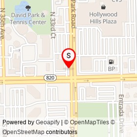 Burgers & Shakes on North Park Road, Hollywood Florida - location map