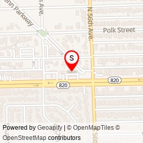 Texaco on Glenn Parkway, Hollywood Florida - location map