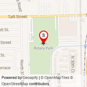 Rotary Park on , Hollywood Florida - location map