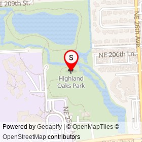 Highland Oaks Park on ,  Florida - location map
