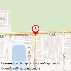 Mobil on South Park Road, Pembroke Park Florida - location map