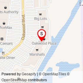Foot Locker on Oakwood Boulevard, Hollywood Florida - location map