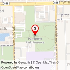 Pembroke Park Preserve on , Pembroke Park Florida - location map