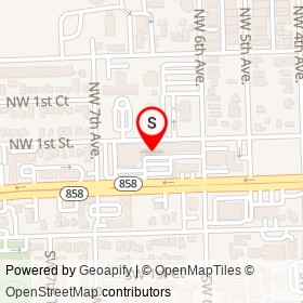 Urban Thai & Sushi on Northwest 1st Street,  Florida - location map