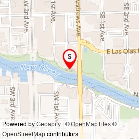 Briny’s Riverfront Pub on South Andrews Avenue, Fort Lauderdale Florida - location map