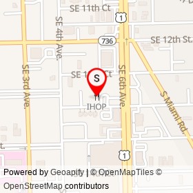 IHOP on Southeast 13th Street, Fort Lauderdale Florida - location map